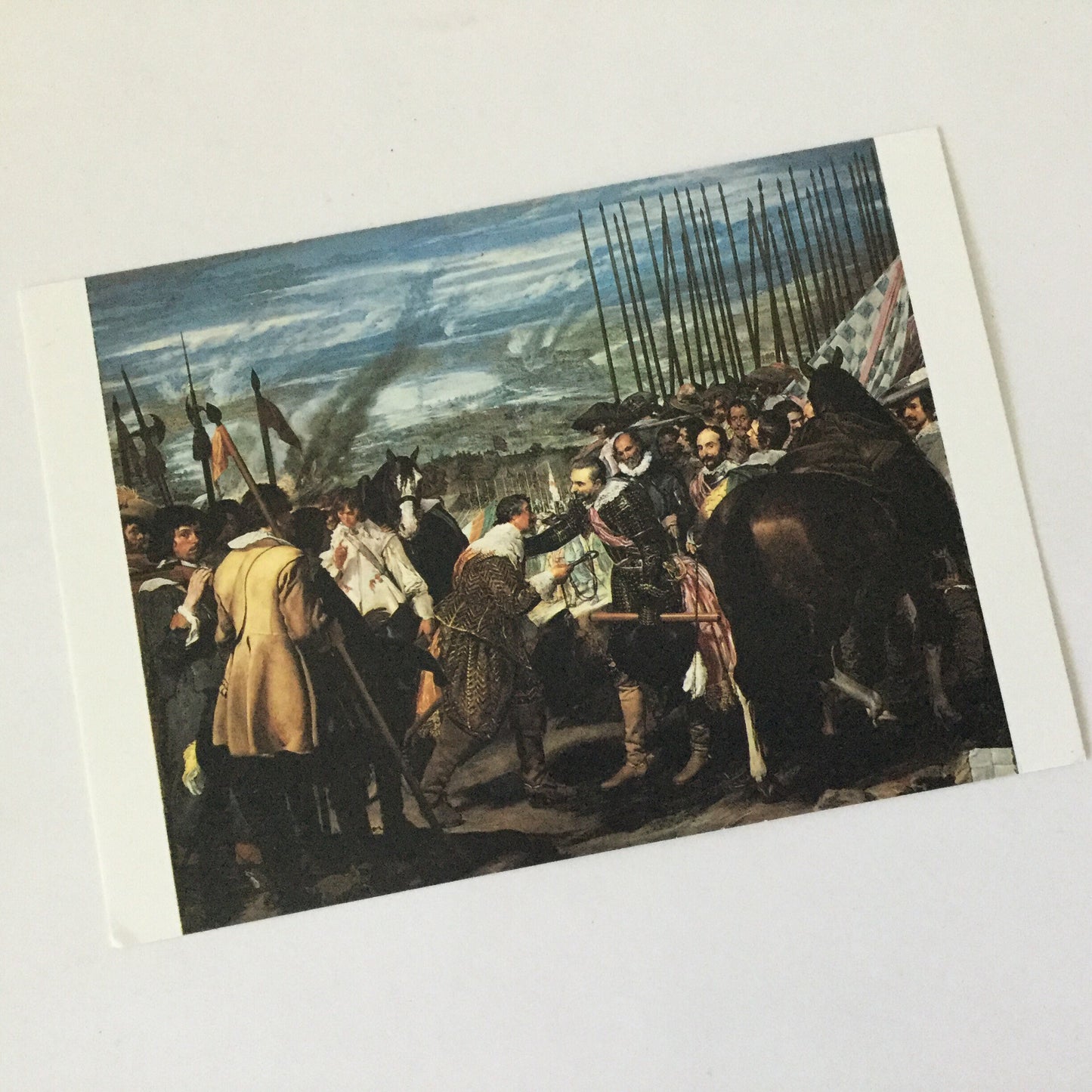 Art Postcard - The Lances, or the surrender of Breda - Velazquez - unused postcard - Prado reproduction, Spanish