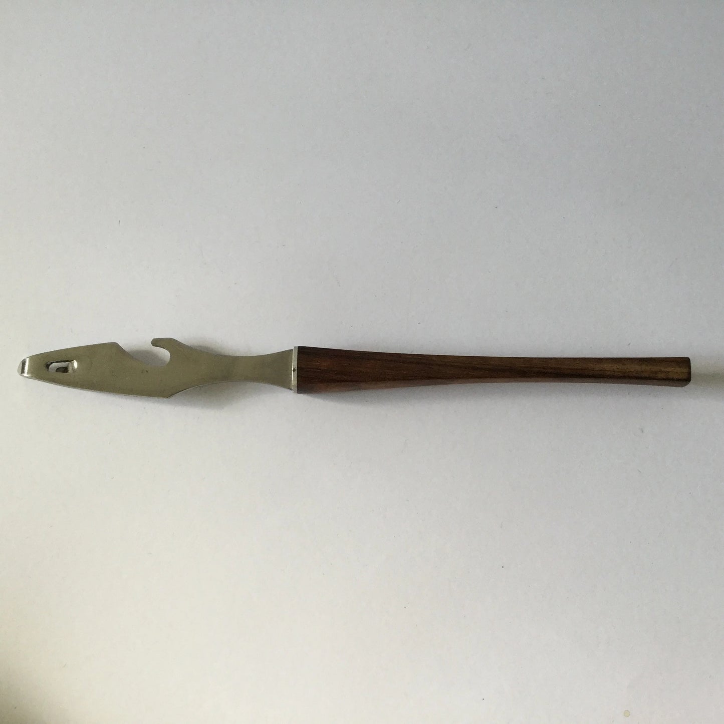 Japanese wooden handle bottle opener - bar accessory, mid century, drinking, stylish, made in Japan