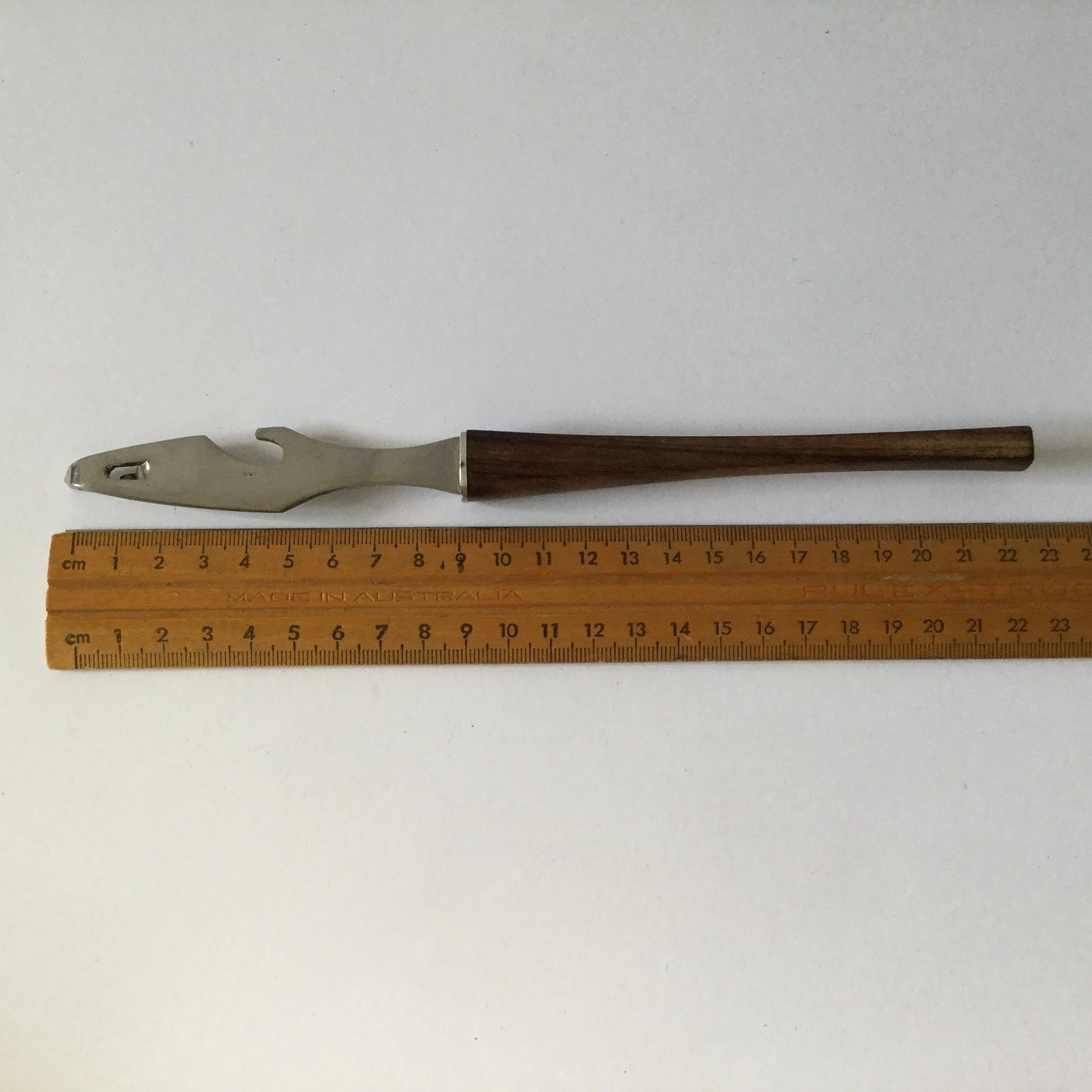 Japanese wooden handle bottle opener - bar accessory, mid century, drinking, stylish, made in Japan