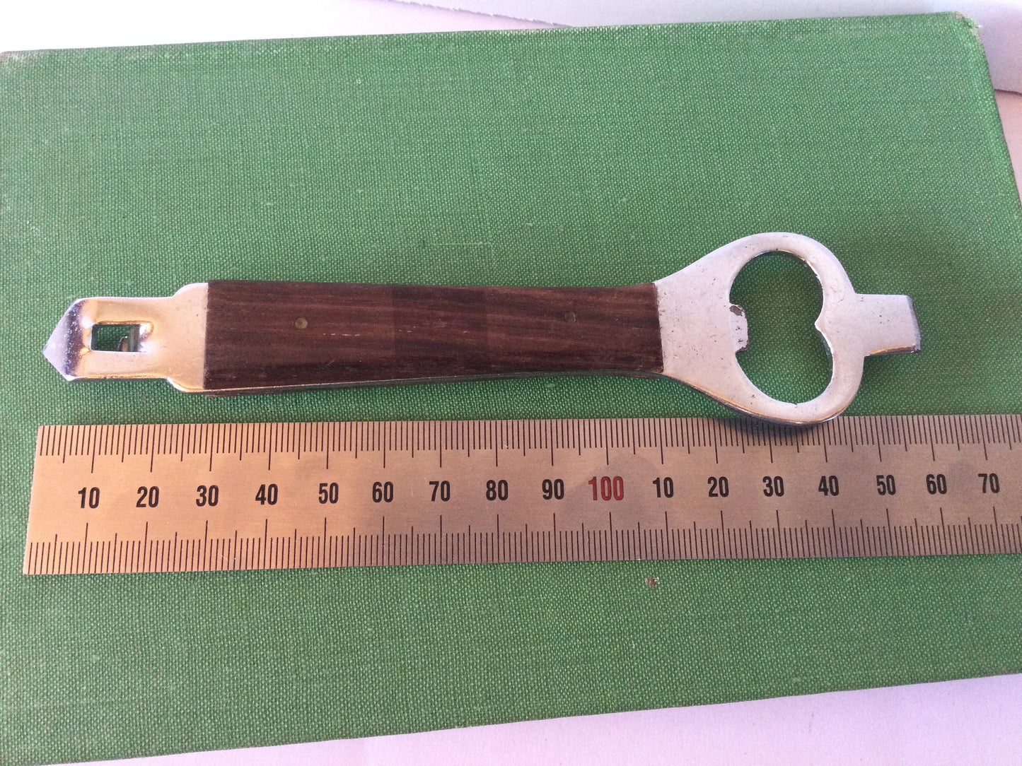 Japanese wooden handle bottle opener - bar accessory, mid century, drinking, stylish, made in Japan
