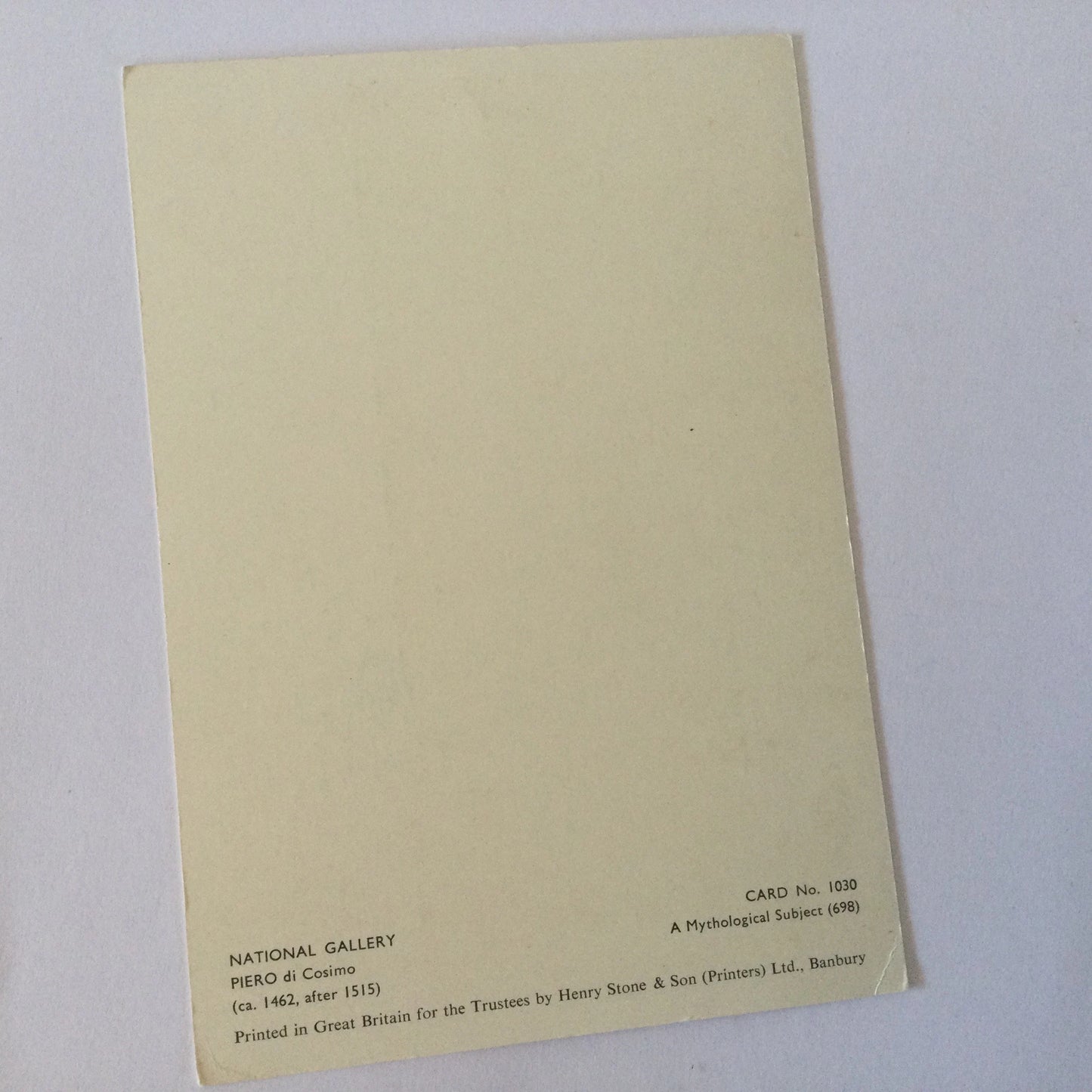 Art Postcard - Piero di Cosimo, a Mythological Subject - painting, classic painting, unused postcard