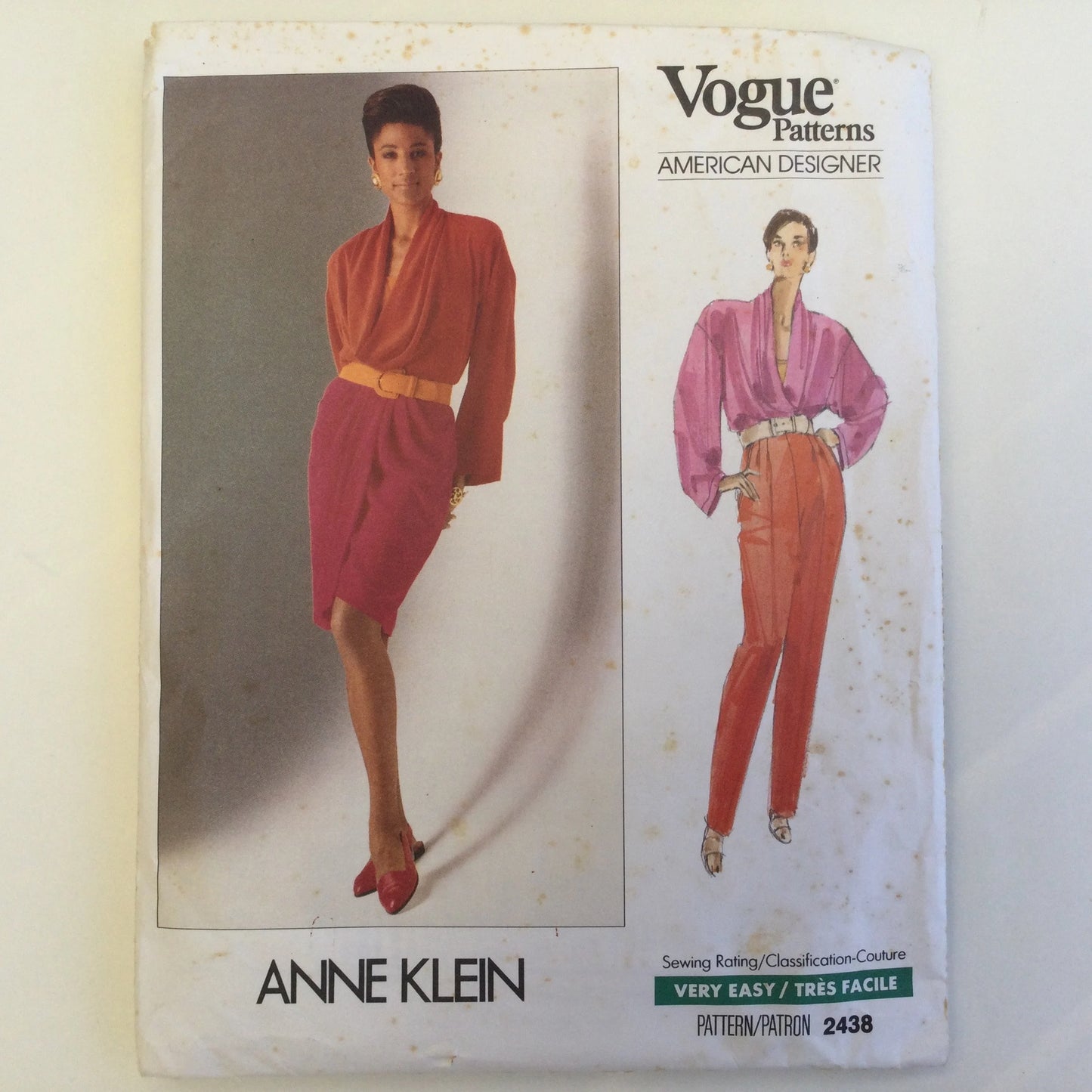 Vintage 90s Vogue American Designer - Anne Klein - Misses’ top, camisole, skirt and pants Uncut and complete original sewing pattern