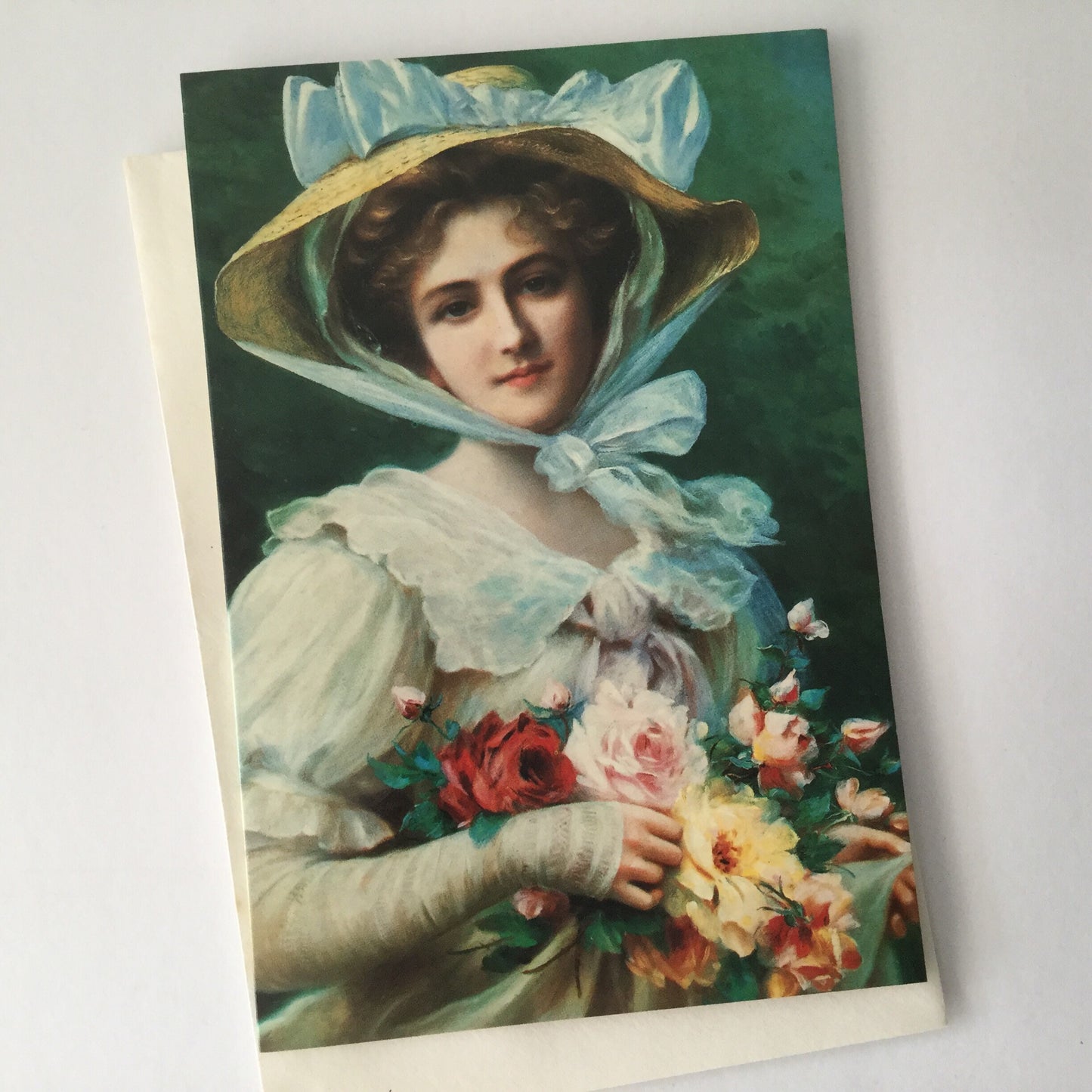 A Summer Rose - Blank Art greeting card - reproduction art card by Francois Martin-Kavel