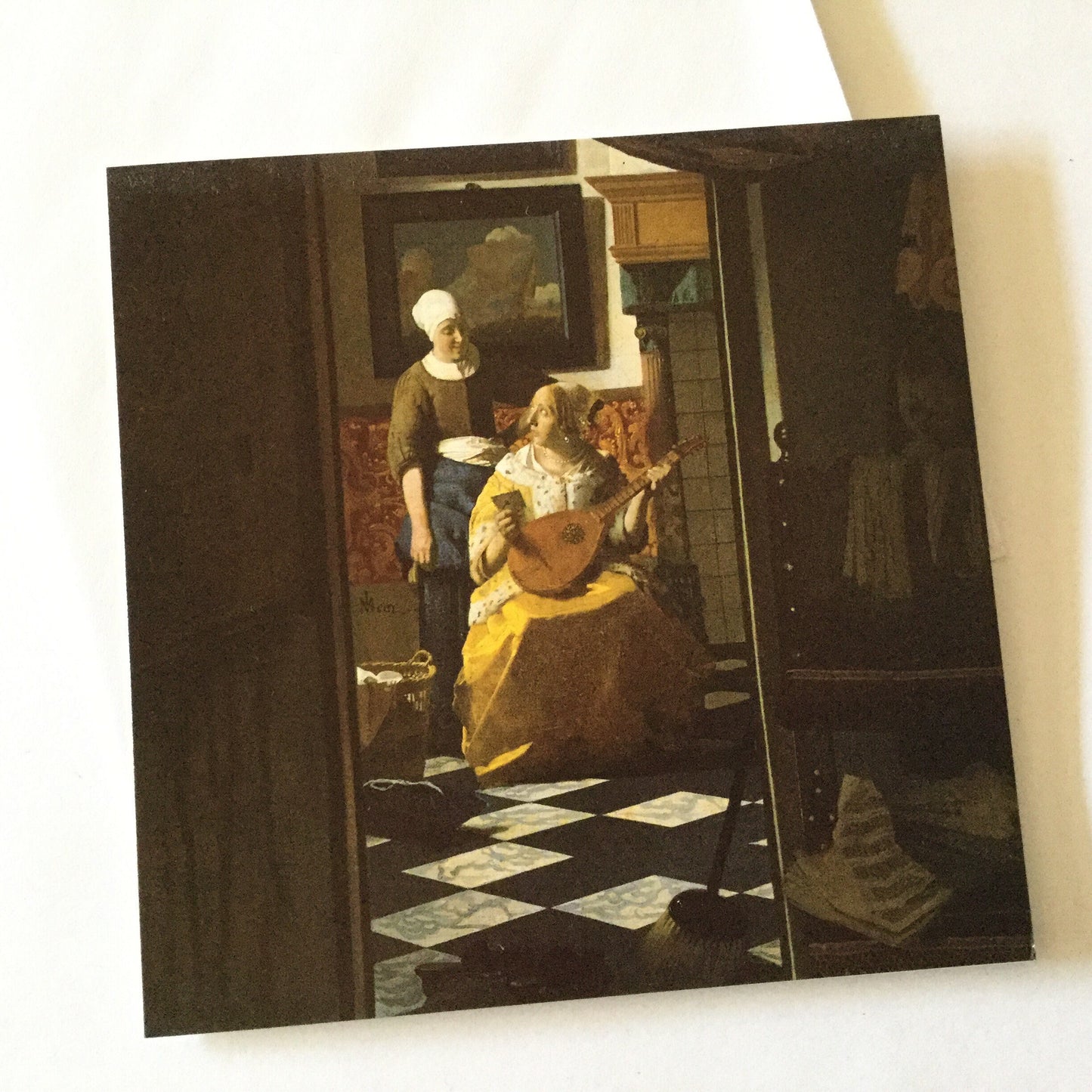 Blank Art greeting card - Vermeer - The love letter - reproduction art card from the Rijksmuseum, Amsterdam