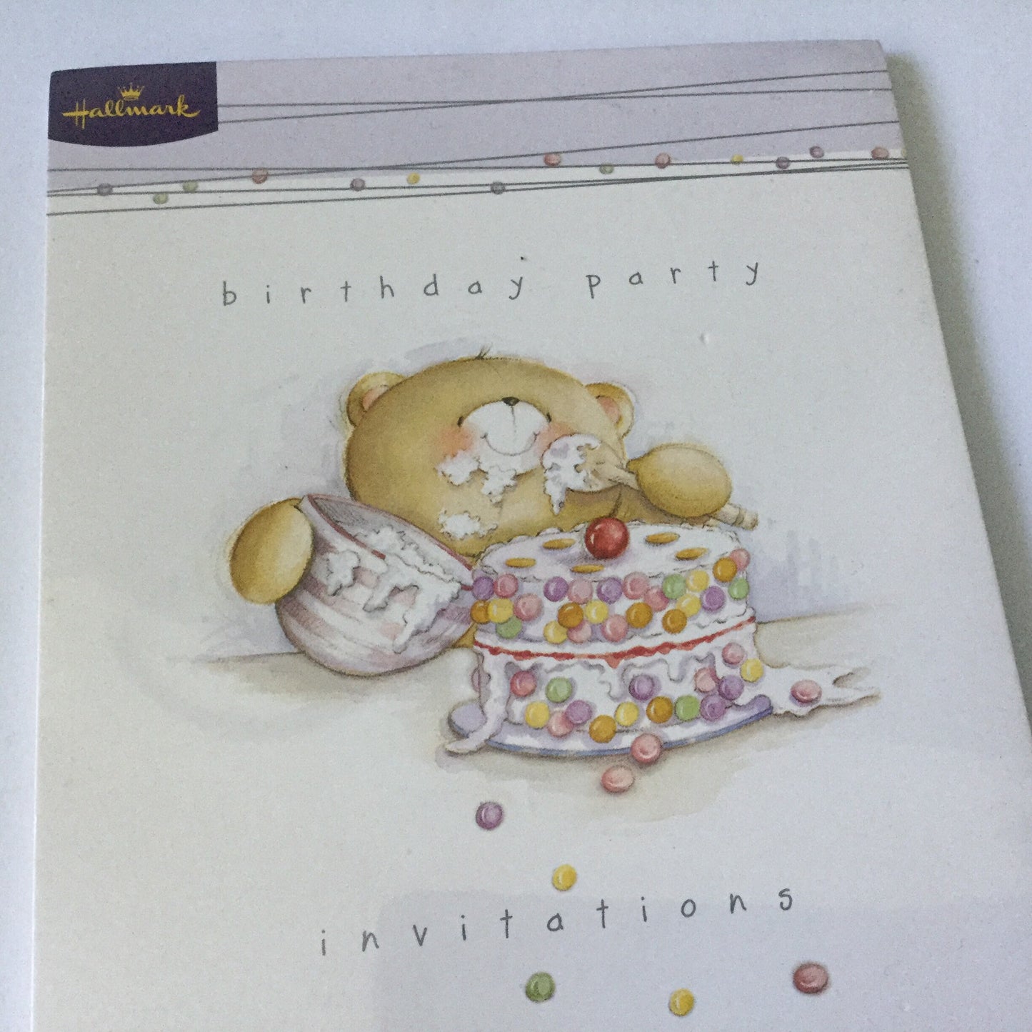 Party Invitation Pad - Birthday Bear - 25 stationery sheets - Forever Friends, cute teddy bear, snail mail, hand written letter