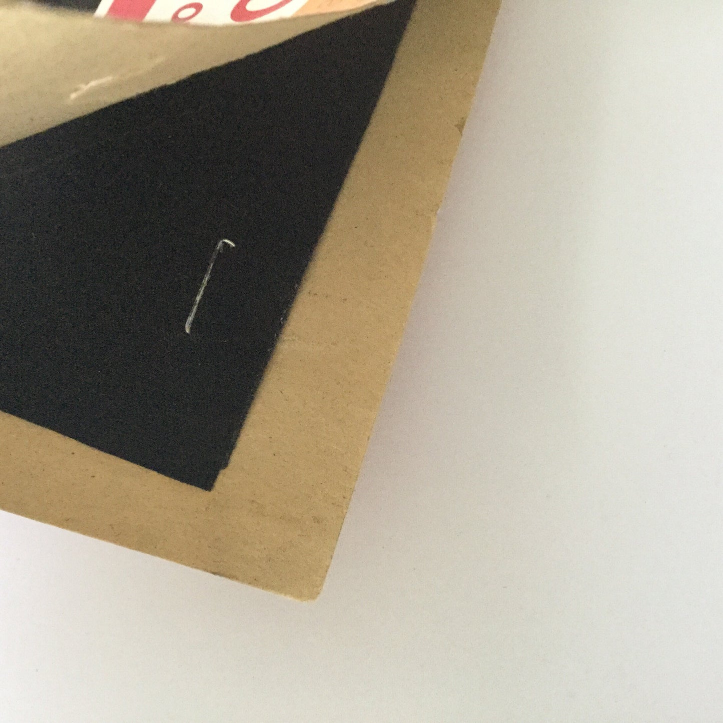 Vintage Korbond Iron-on Mender patch - black heavy cotton, place and iron, repair vintage clothes, visible mending