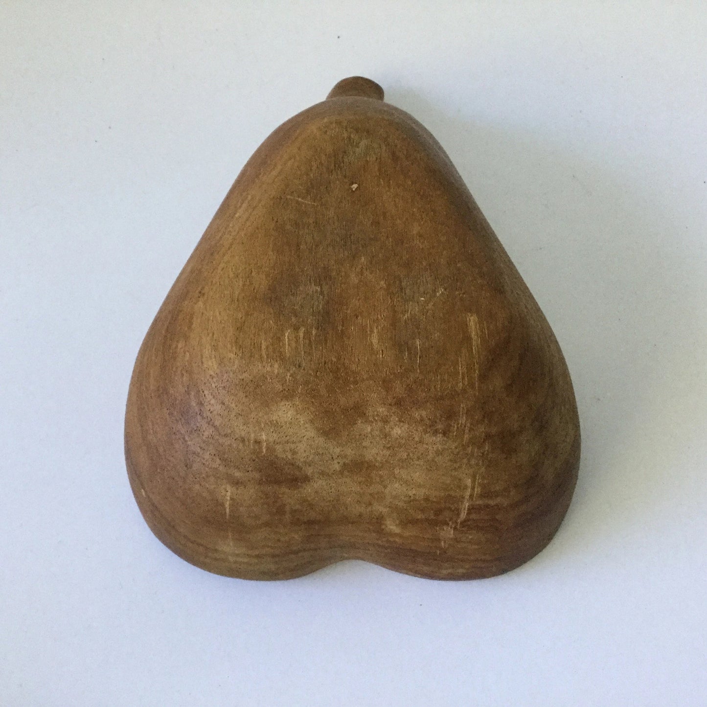 Wooden pear shaped dish - carved small dish - tropical theme, parties, entertaining, tiki, trinket dish, ring holder, nut bowl