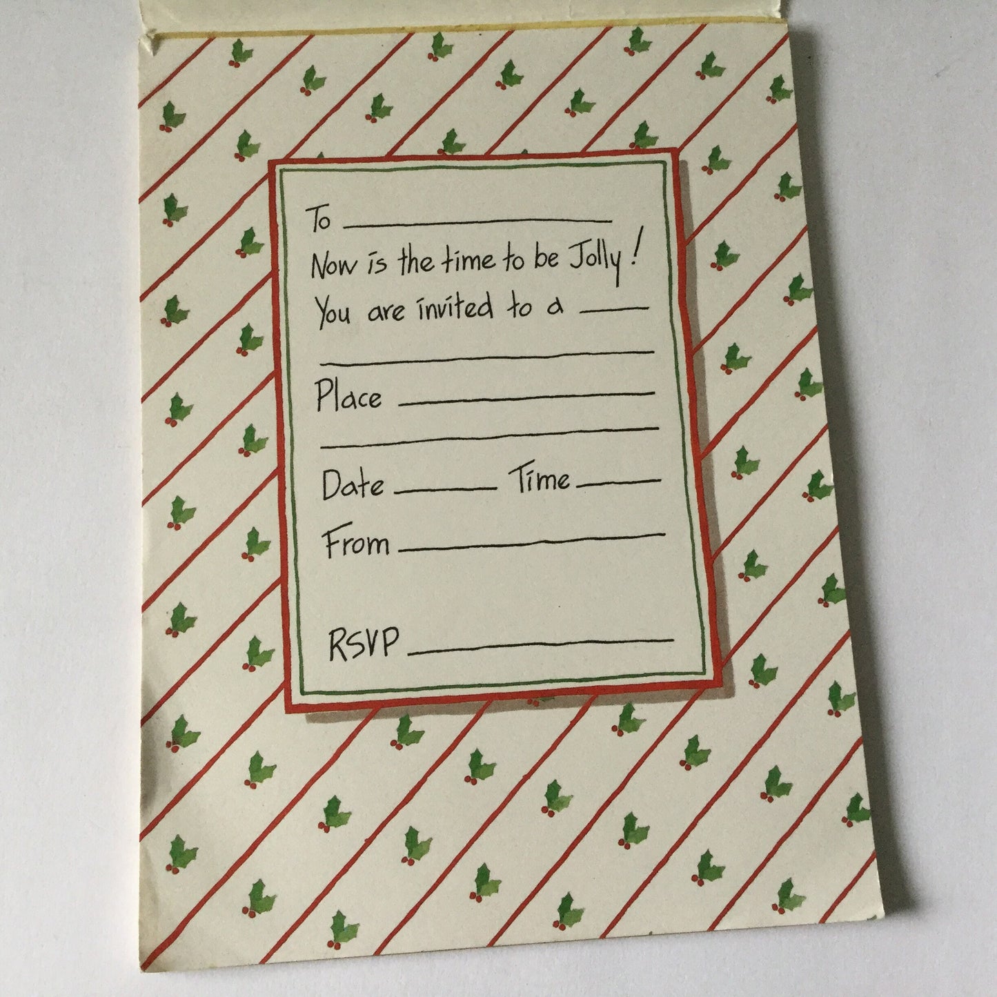 Christmas Party Invitation Pad for a holly, jolly celebration - 18 sheets - letters, snail mail, post