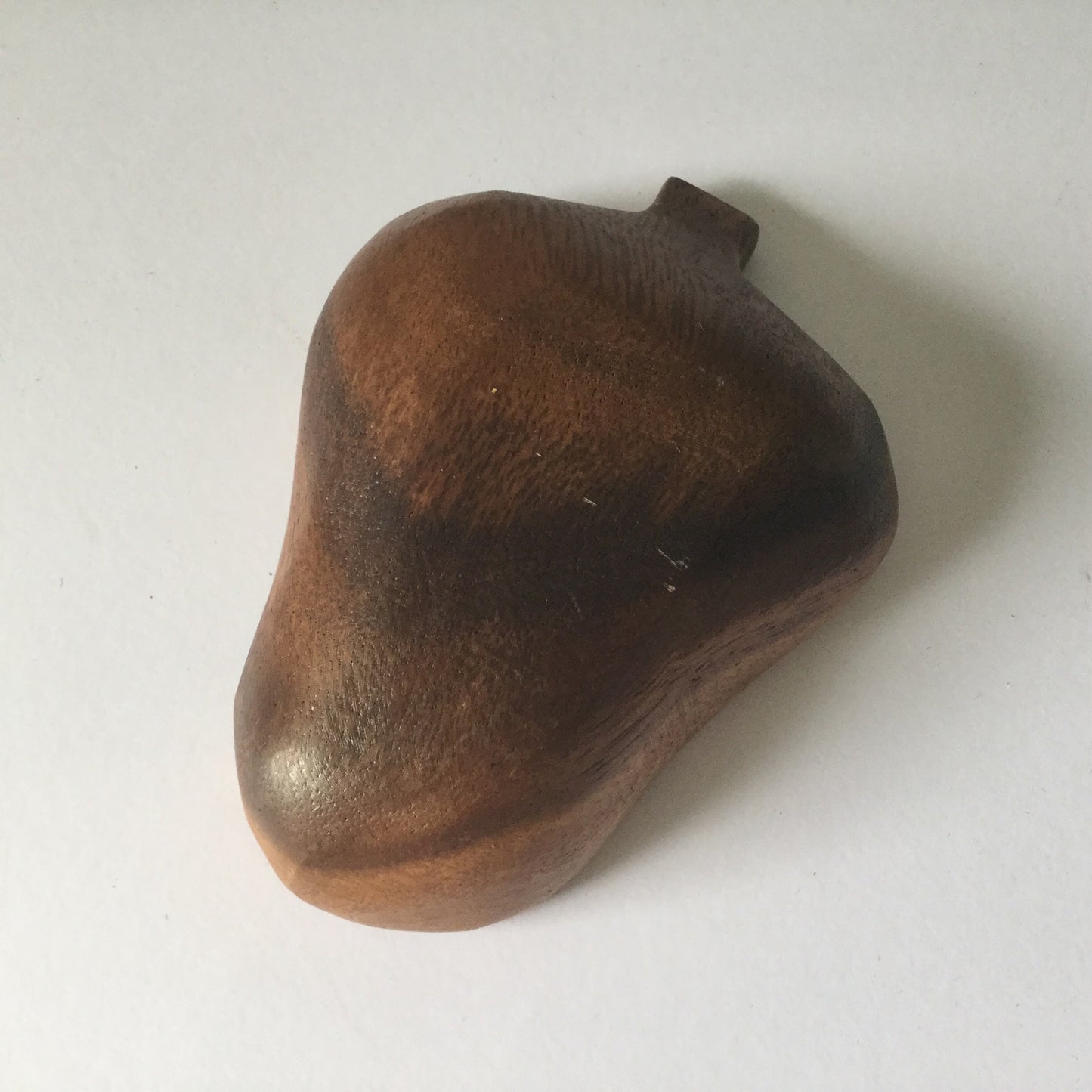 Small wooden strawberry shaped dish - carved small dish - tropical theme, parties, entertaining, tiki, trinket dish, ring holder, nut bowl