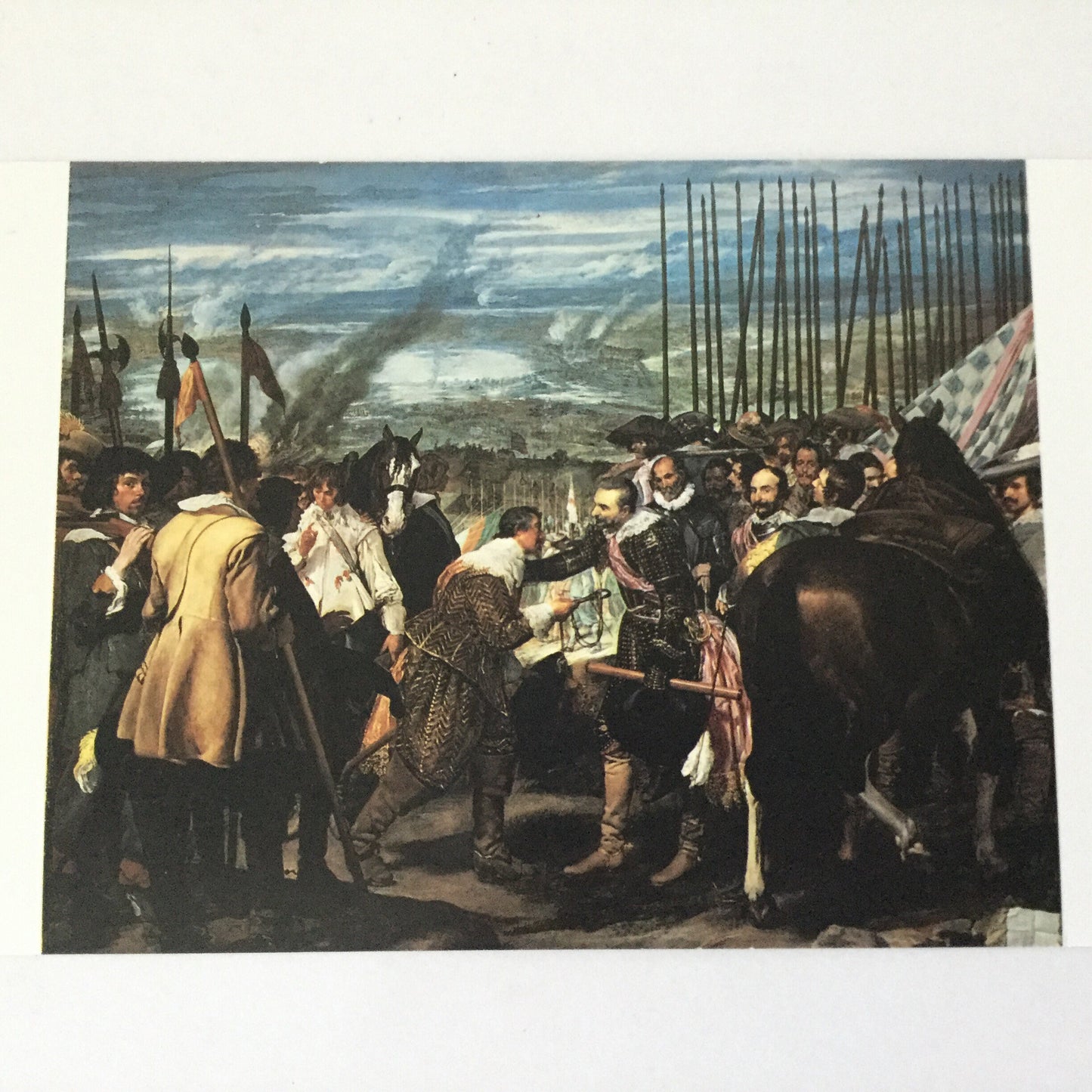 Art Postcard - The Lances, or the surrender of Breda - Velazquez - unused postcard - Prado reproduction, Spanish
