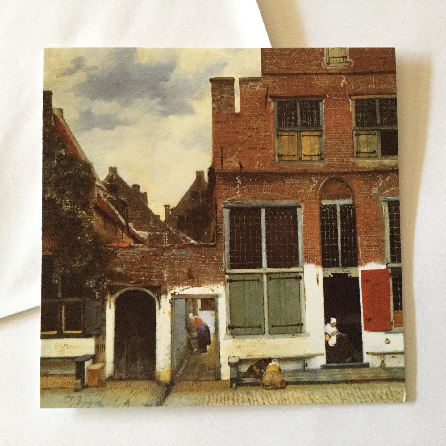 Blank Art greeting card - Vermeer - The little street - reproduction art card from the Rijksmuseum, Amsterdam