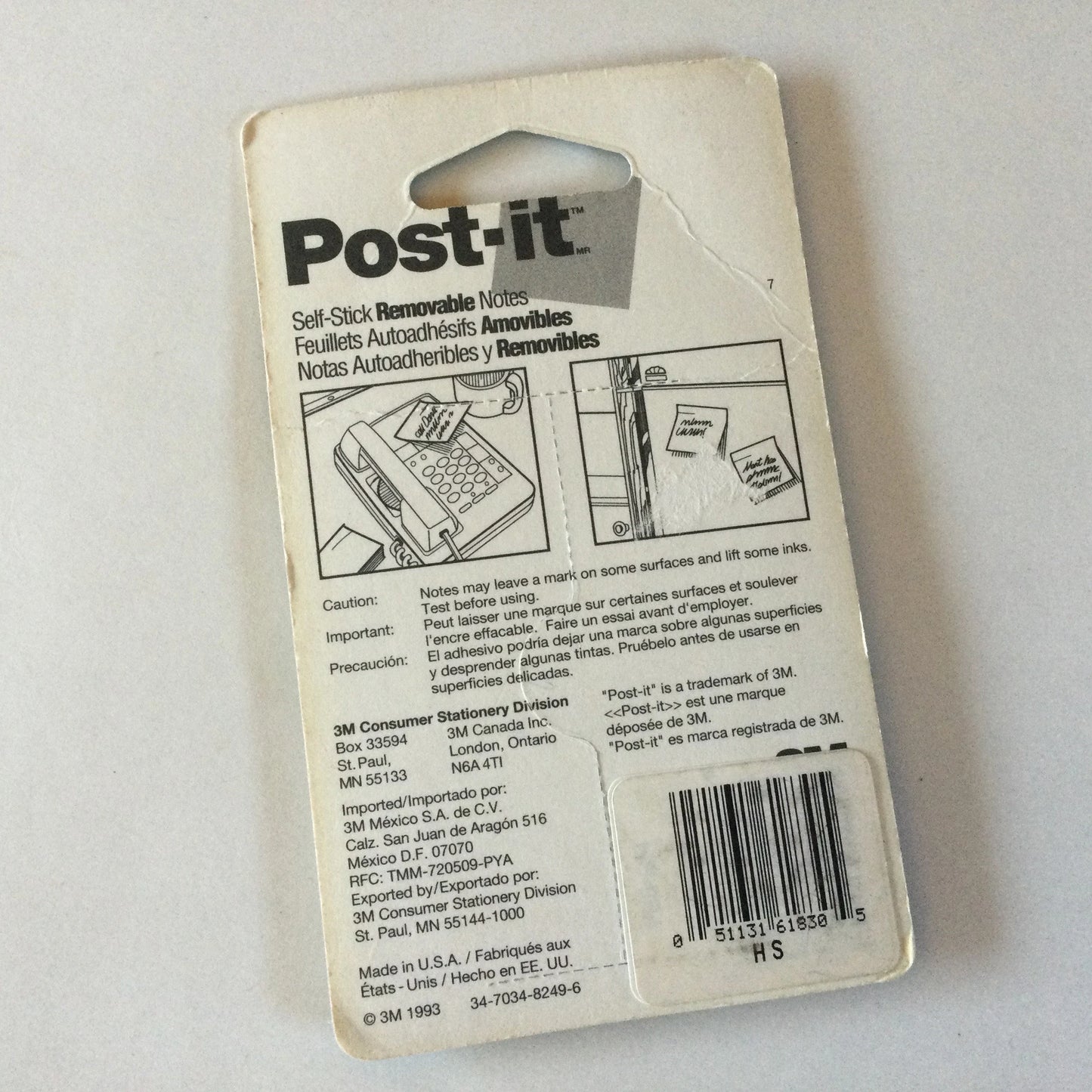 Pretty flower 1990’s retro Post-it note - vintage stationery, removable notes, annotation