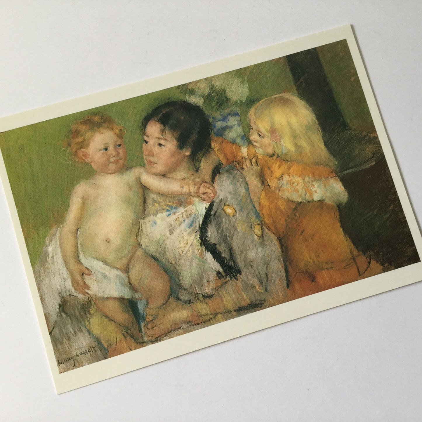 Art Postcard - After the Bath - Mary Cassatt, 1901 - unused postcard, painter