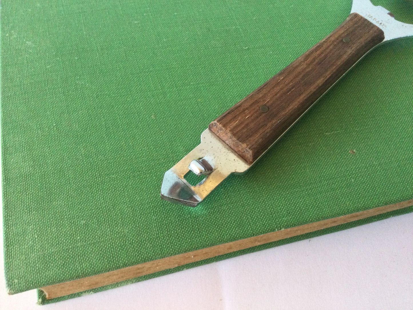 Japanese wooden handle bottle opener - bar accessory, mid century, drinking, stylish, made in Japan