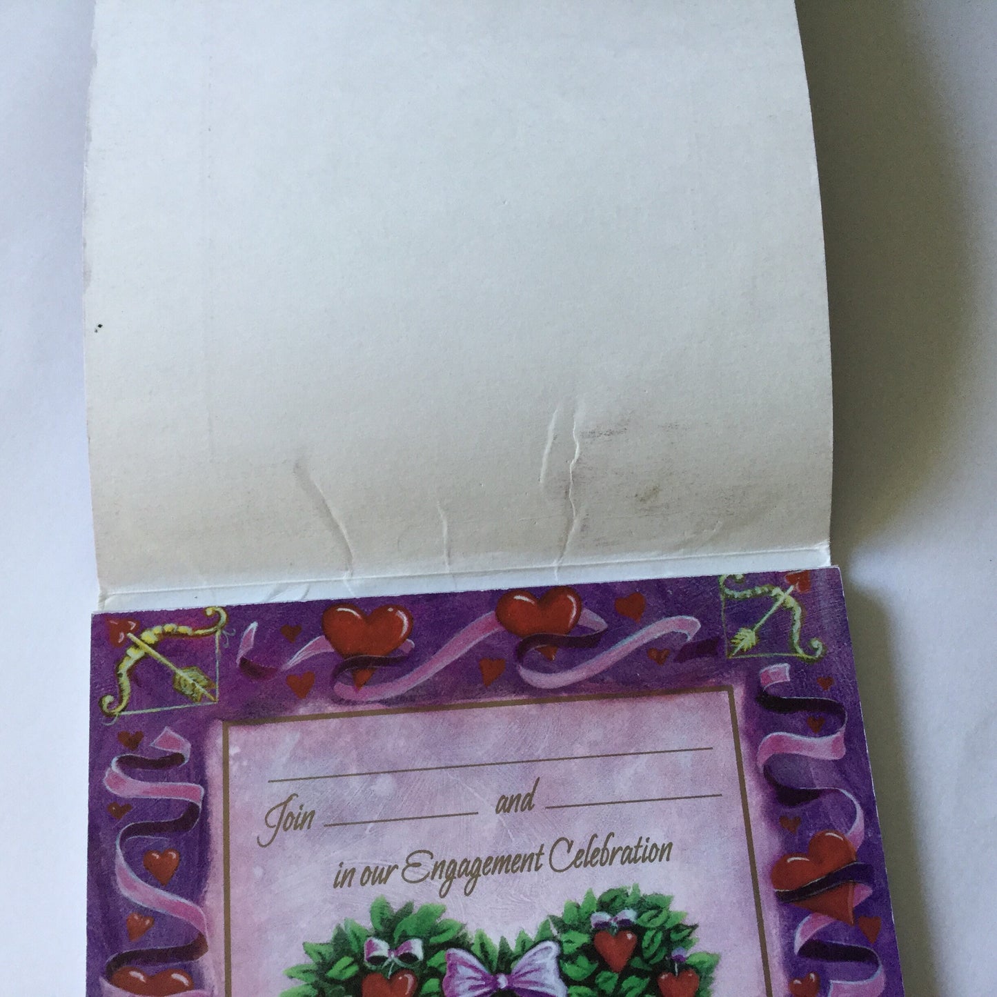 Engagement Party Invitation Pad - Love heart apples - 25 sheets - Hallmark, letters, snail mail, post