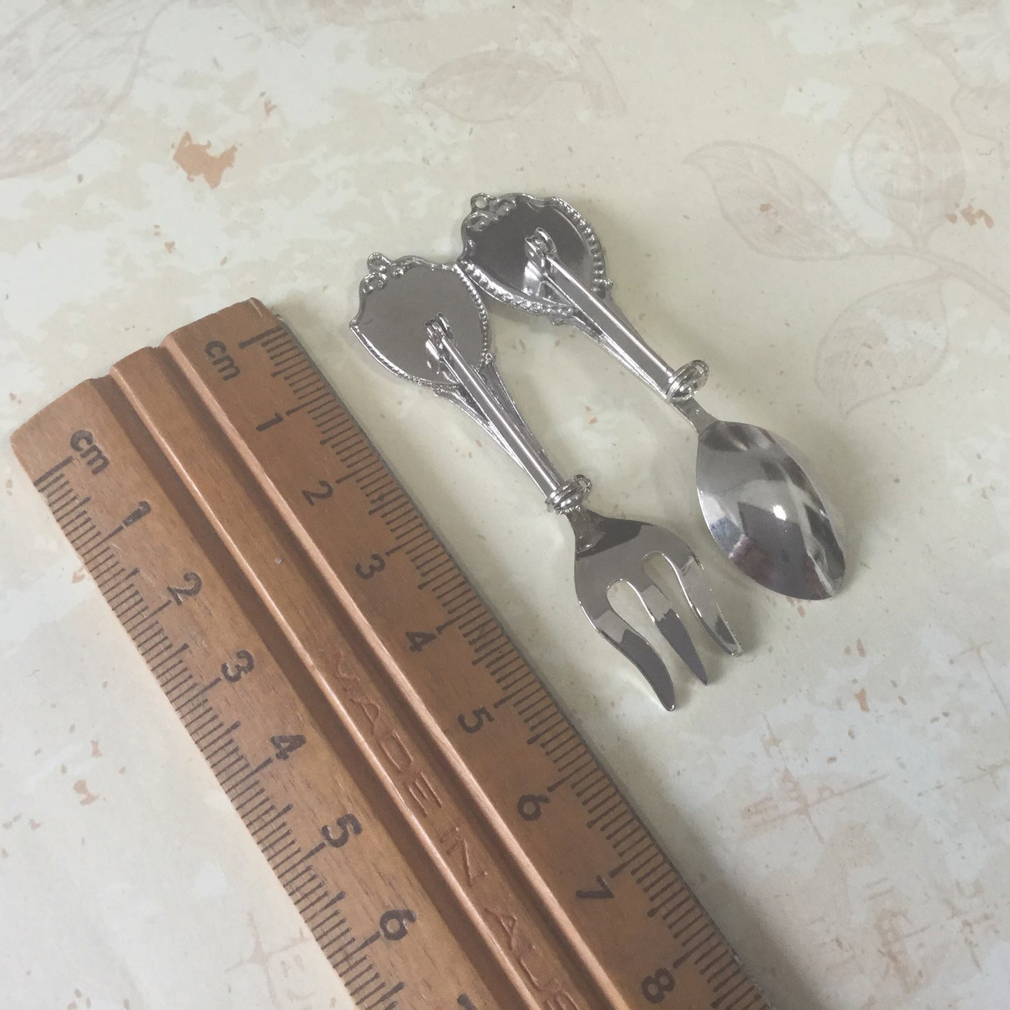 British Columbia - small souvenir spoon and fork brooches - plated collectible spoon, travel souvenir, Canada