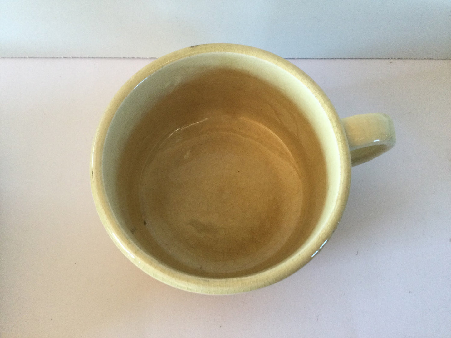 2 Large stoneware soup and crackers mugs in cream and brown, 1970's classic style