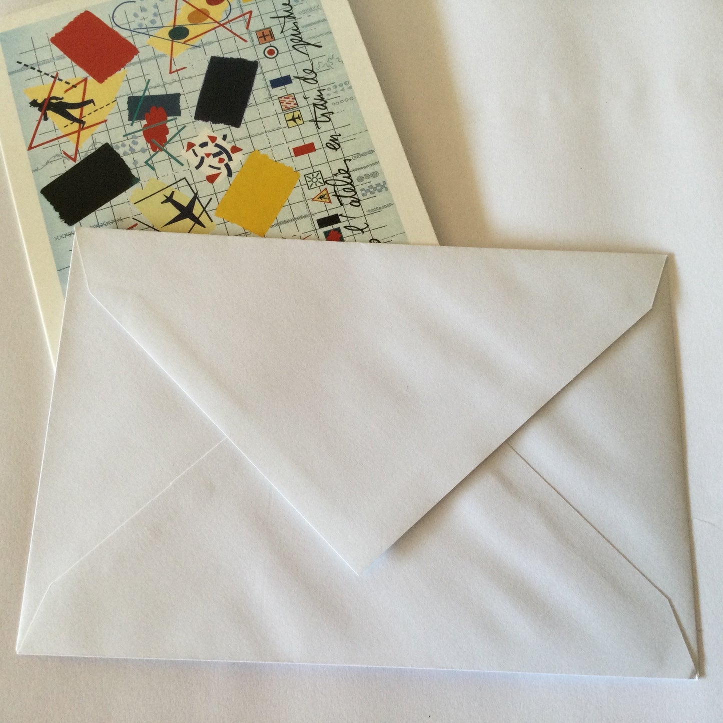 Fromanger - I am painting at the studio 1978 blank greeting card with envelope - French painter reproduction art card