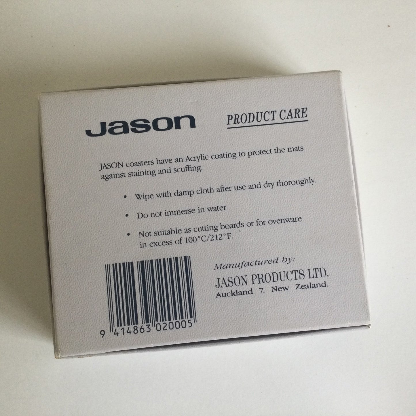 1980’s pretty flower decorative drink coasters - Loving Thoughts by Augie Strauss - original Jason Designer Collection box