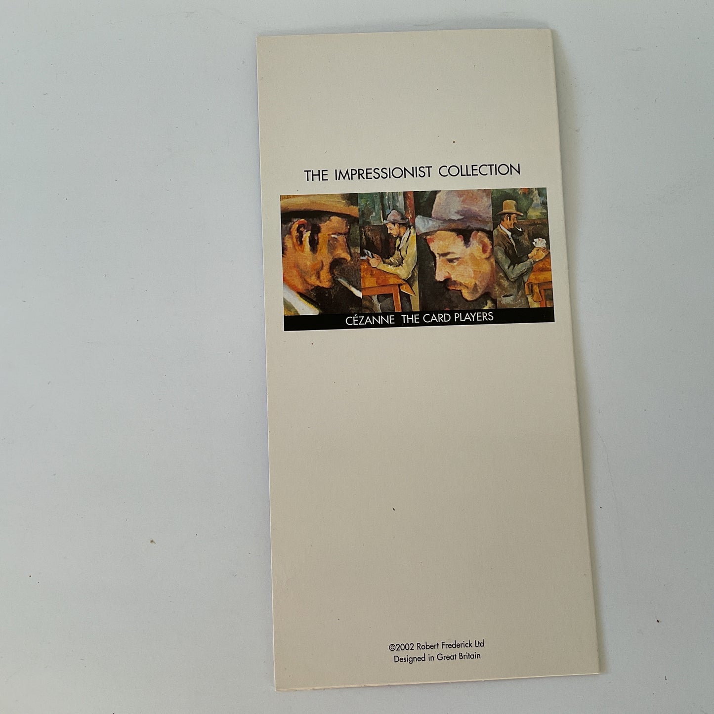 Cezanne The Card Players greeting card, no envelope - impressionist reproduction art card