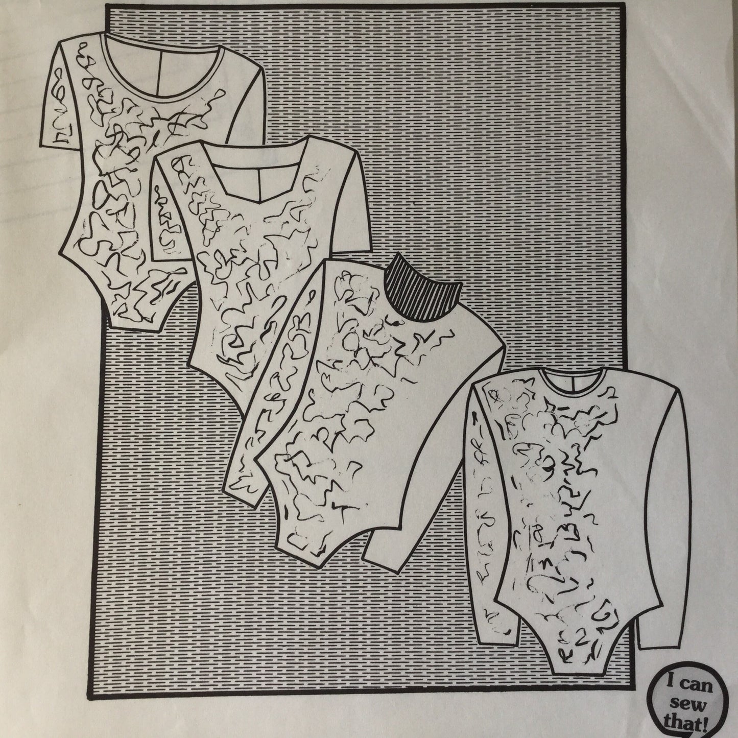 Vintage 80s Knitwit Sewing Pattern 302 Bodysuits - Uncut and complete Sizes 6 - 22 - make it yourself, eighties style