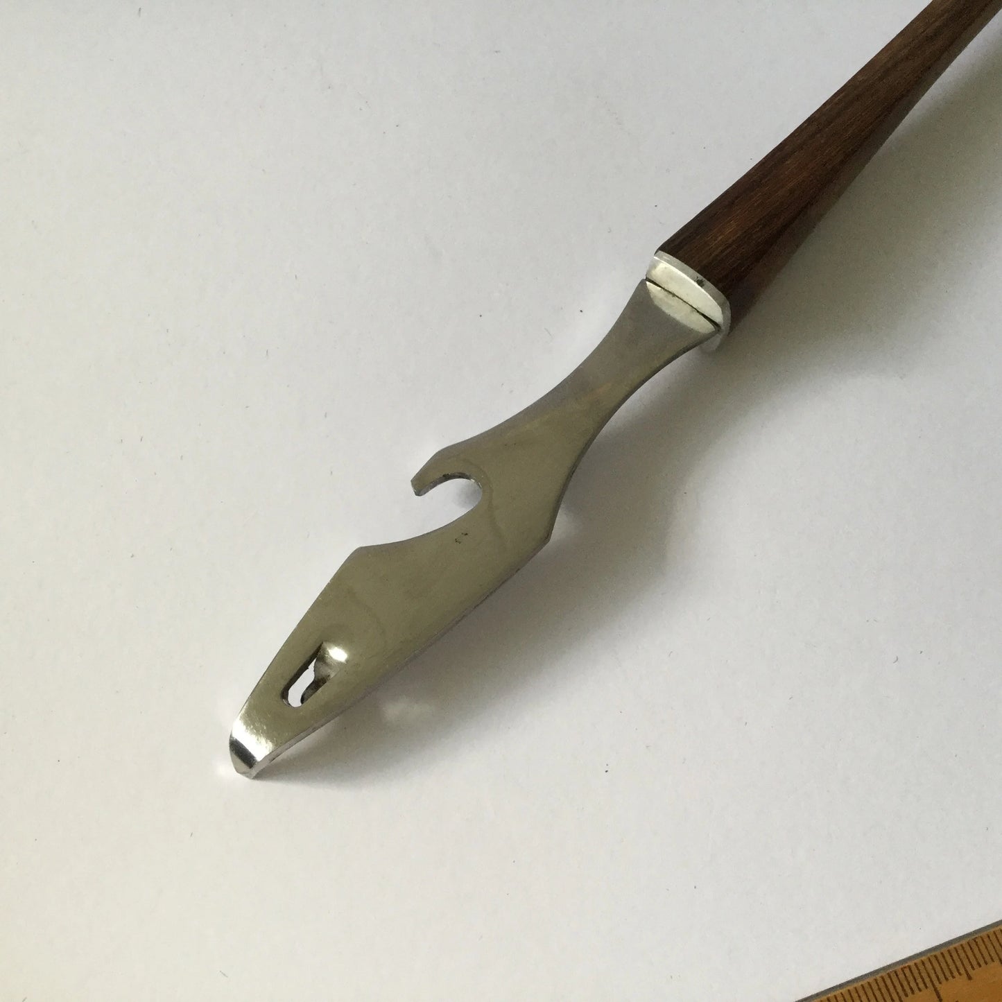 Japanese wooden handle bottle opener - bar accessory, mid century, drinking, stylish, made in Japan
