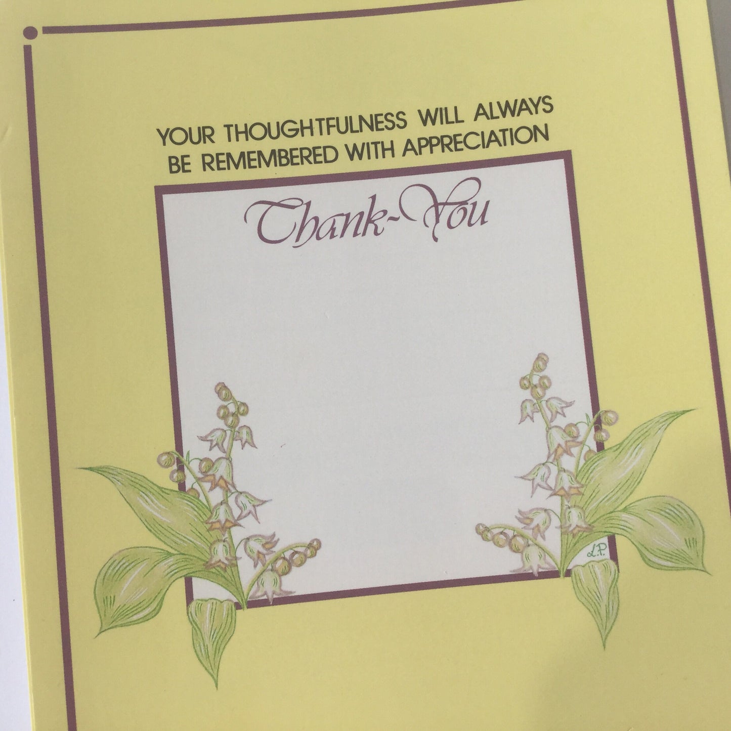 Thank You Fold up note cards - 10 sheets of folding cardboard message cards, thoughtful, gratitude, thanks, 1980s