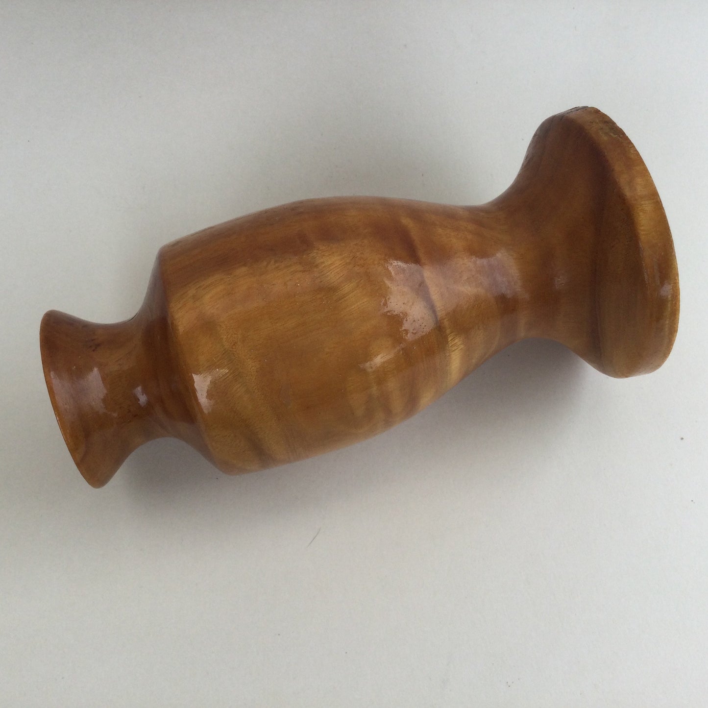 Wooden vase with with beautiful natural pattern - hand made wood vase or candle holder, branches, dried flowers - Australiana - 70s or 80s