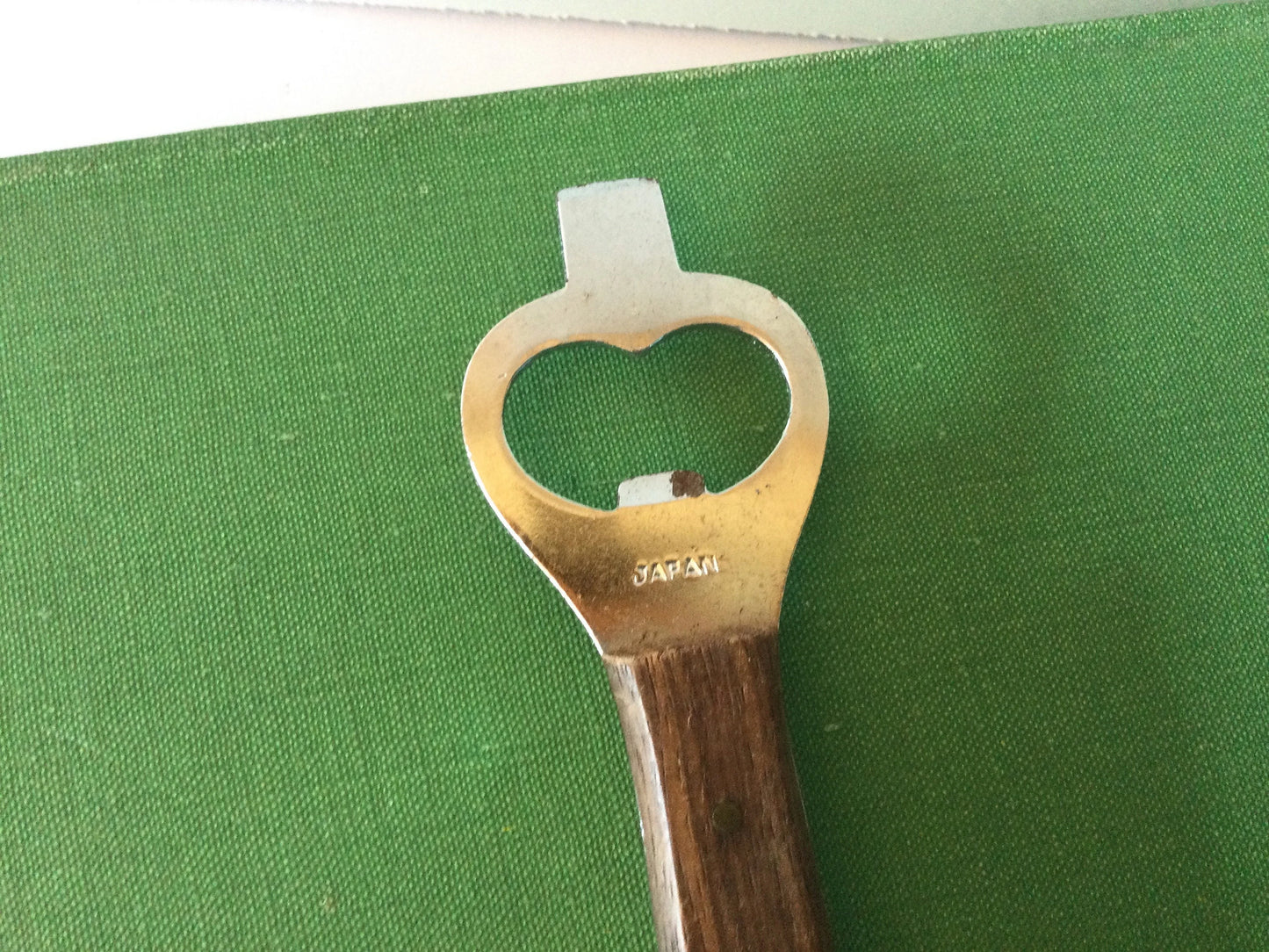 Japanese wooden handle bottle opener - bar accessory, mid century, drinking, stylish, made in Japan