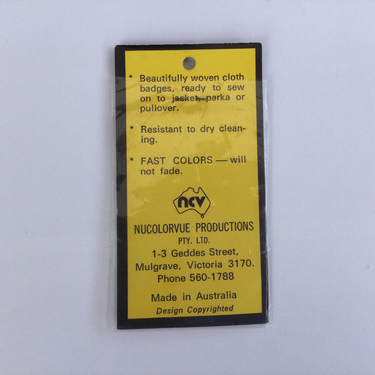 Patch of Tyntyndyer Homestead, Swan Hill Victoria, travel, souvenir, tourism, song of birds, woven badge