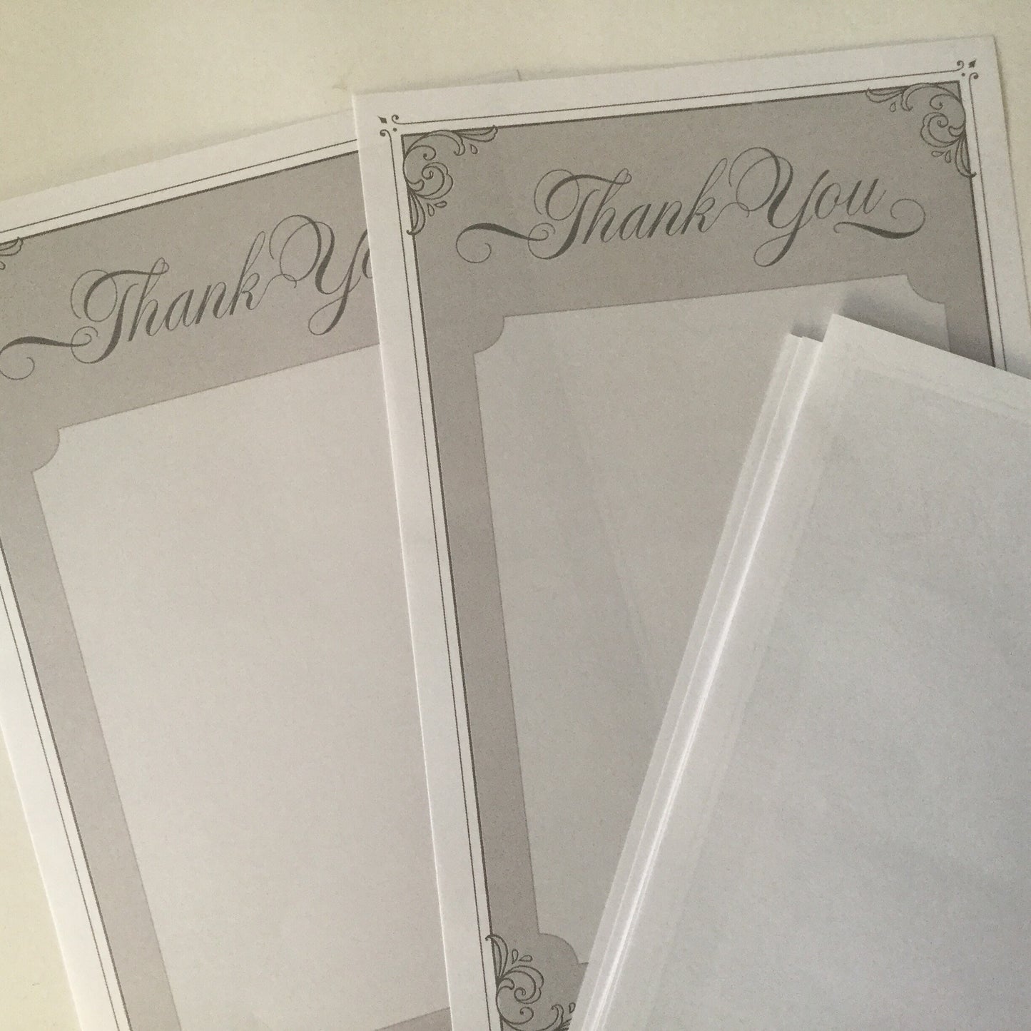 Thank You Note Paper - 10 sheets of notepaper and envelopes - classic design